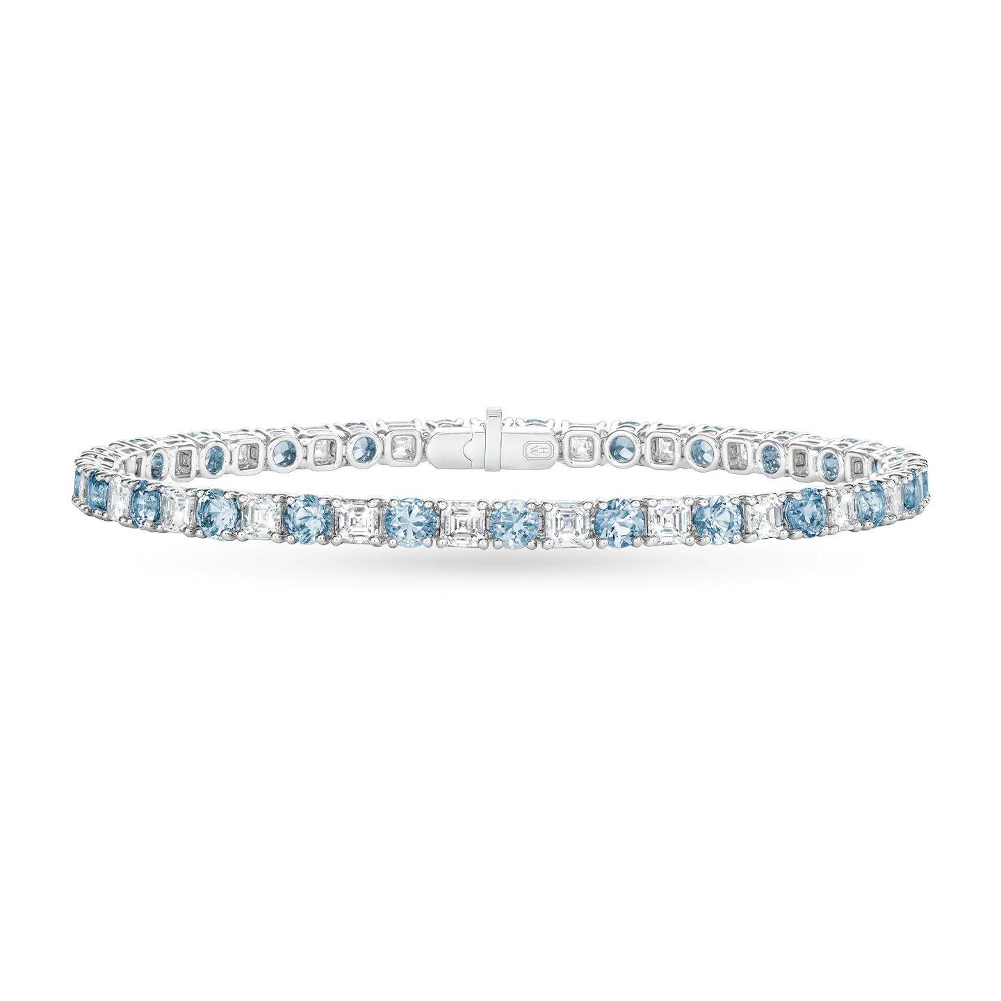 Carave Paris Aquamarine & Diamond Tennis Bracelet  Short Description