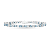 Carave Paris Aquamarine & Diamond Tennis Bracelet  Short Description