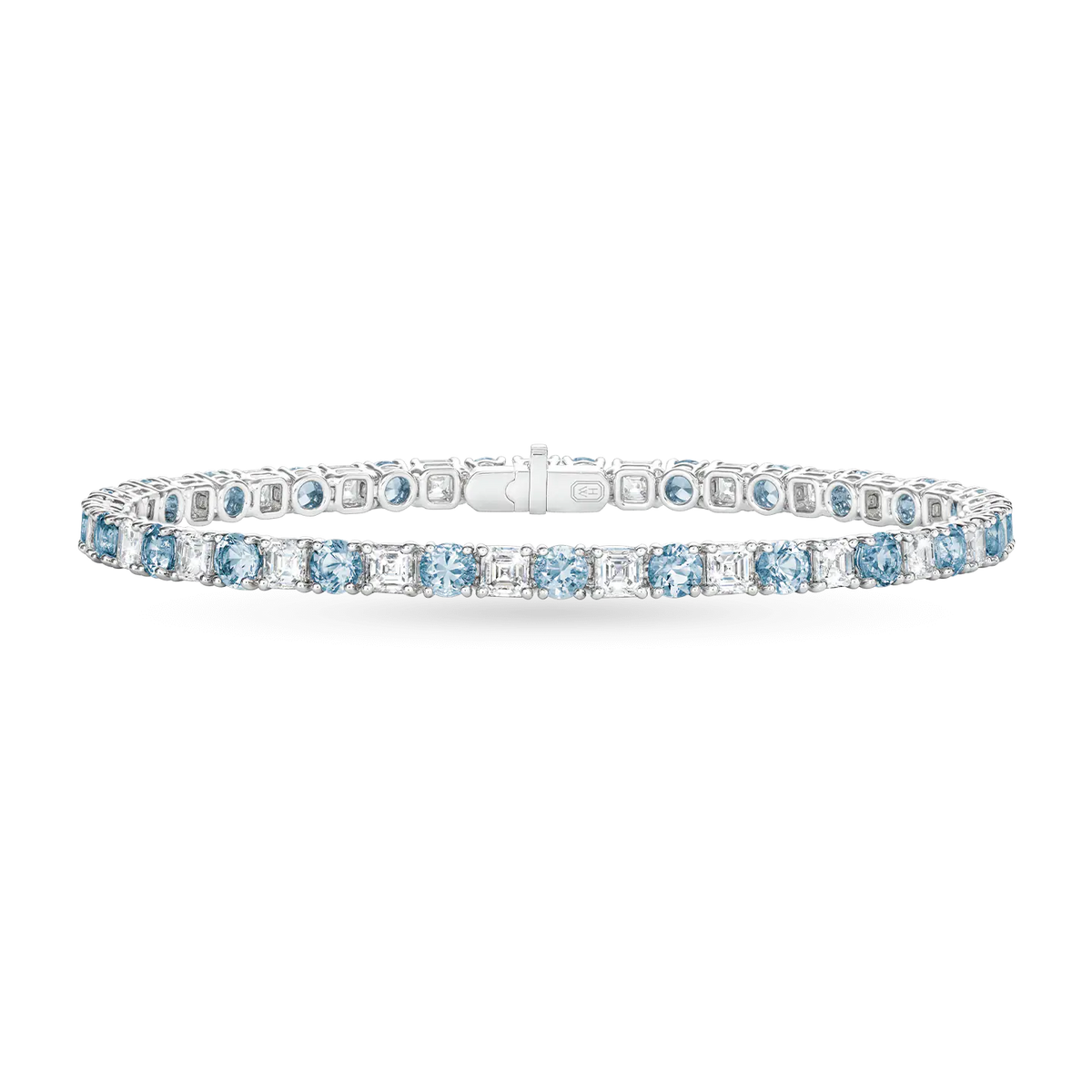 Carave Paris Aquamarine & Diamond Tennis Bracelet  Short Description