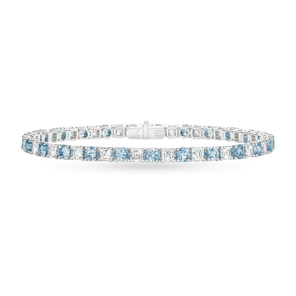 Carave Paris Aquamarine & Diamond Tennis Bracelet  Short Description