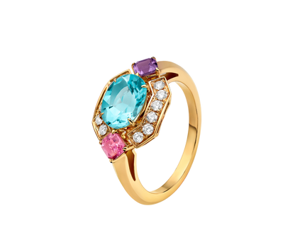 Carave Paris Art Deco Gemstone Halo Ring