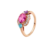 Carave Paris Art Deco Gemstone Halo Ring