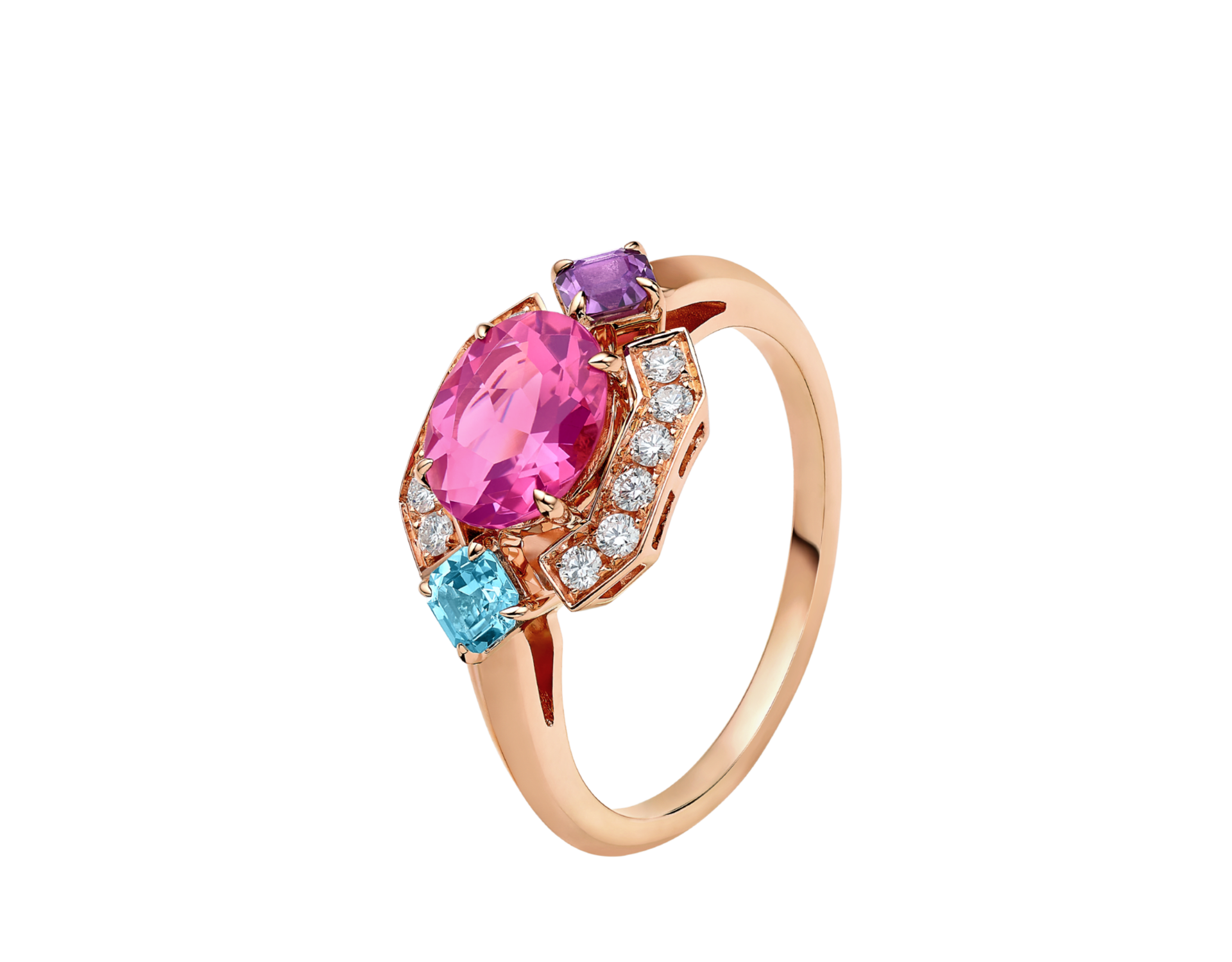 Carave Paris Art Deco Gemstone Halo Ring