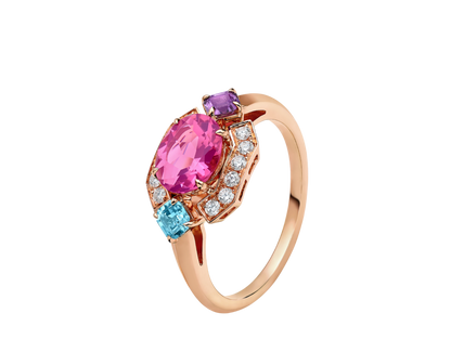 Carave Paris Art Deco Gemstone Halo Ring