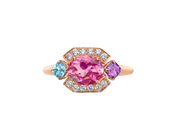 Carave Paris Art Deco Gemstone Halo Ring