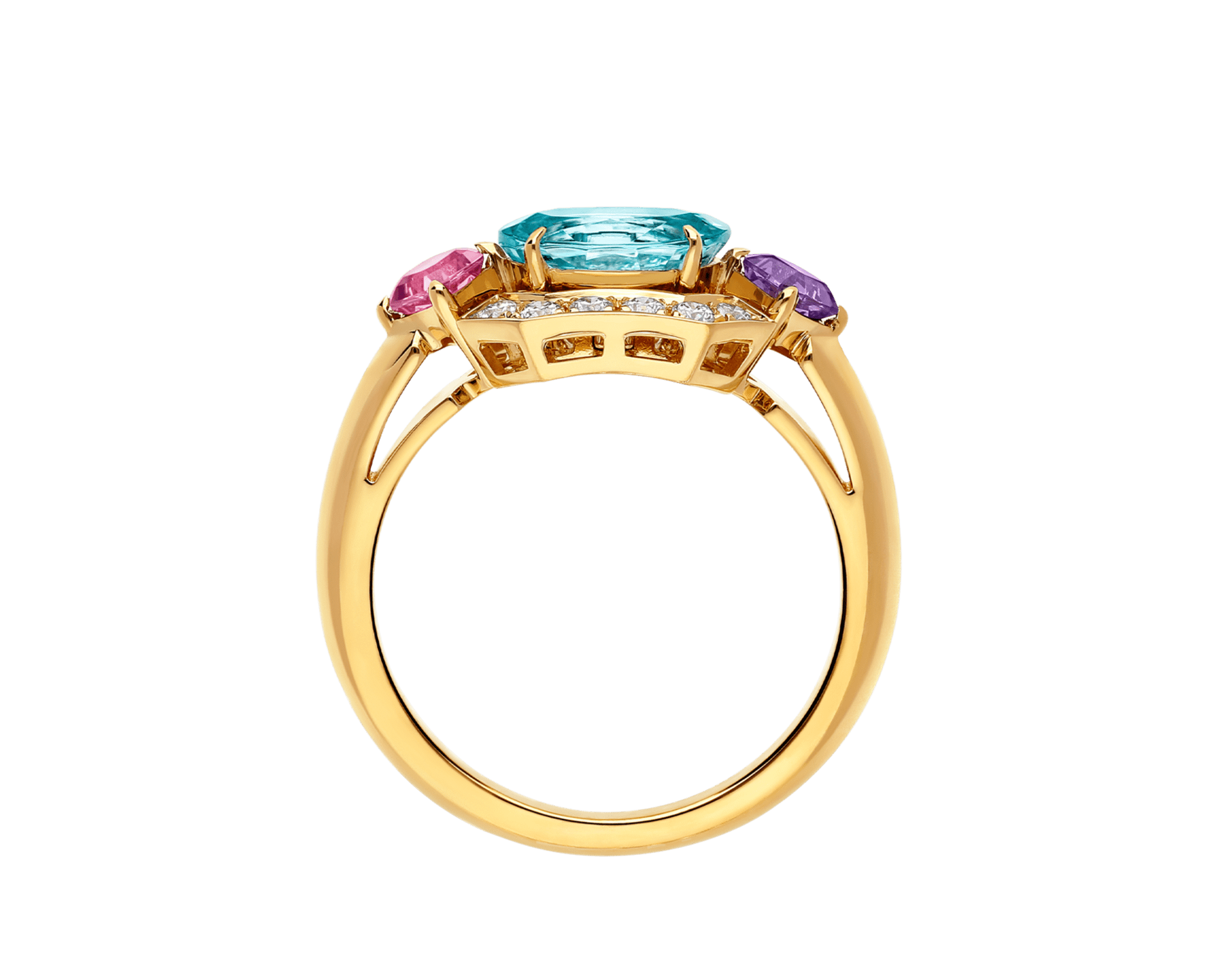 Carave Paris Art Deco Gemstone Halo Ring