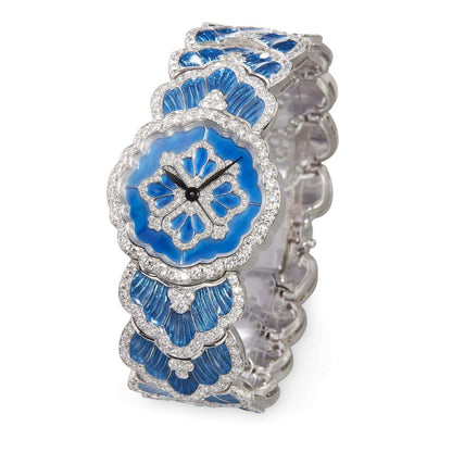 Carave Paris Azure Floral Diamond Bracelet Watch