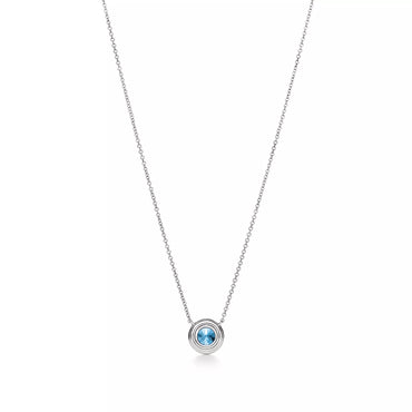 Carave Paris Blue Halo Pendant Necklace
