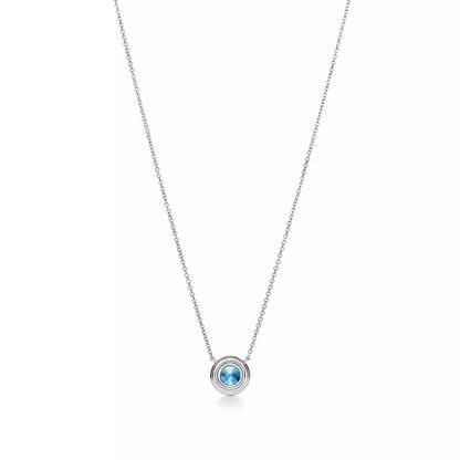 Carave Paris Blue Halo Pendant Necklace