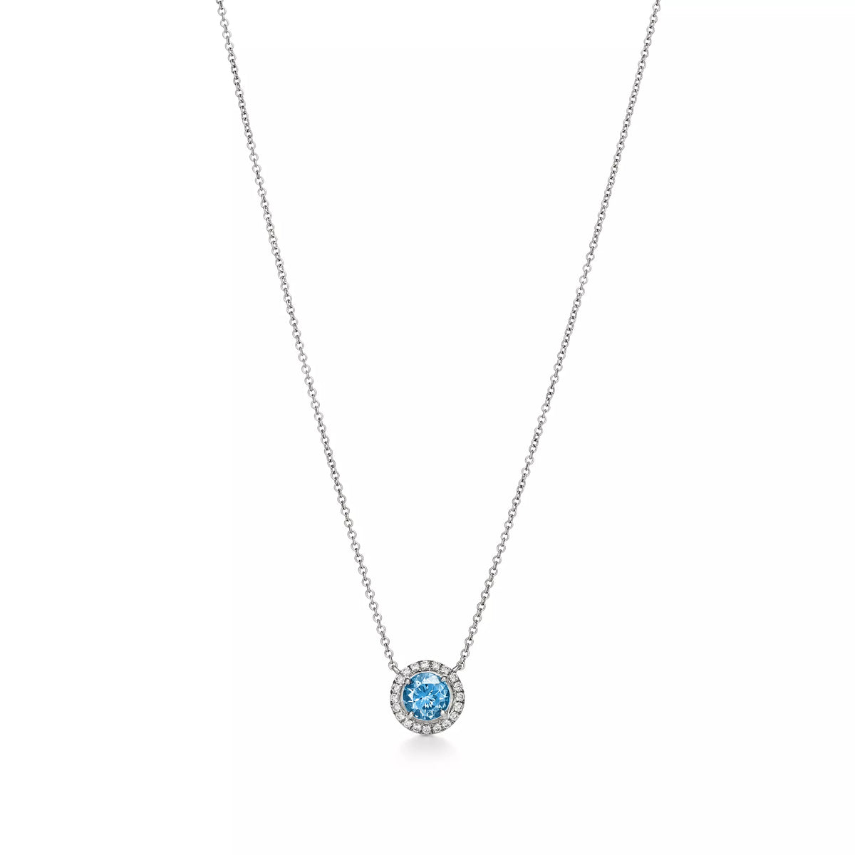 Carave Paris Blue Halo Pendant Necklace