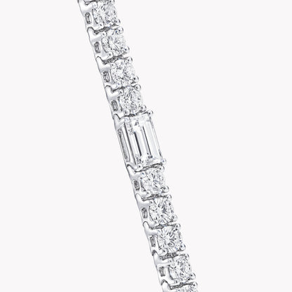 Carave Paris Baguette Diamond Tennis Bracelet White Gold