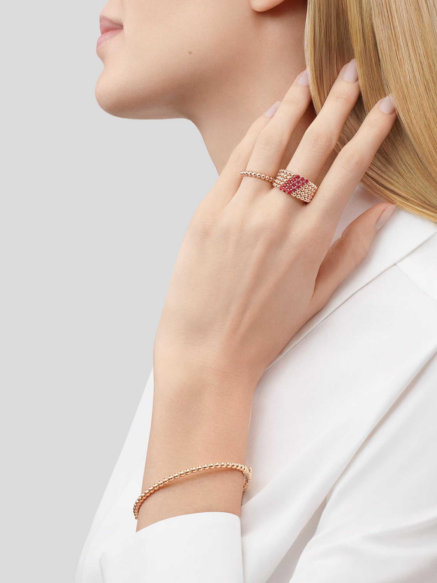 Carave Paris Beaded Rose Gold Tennis Bracelet