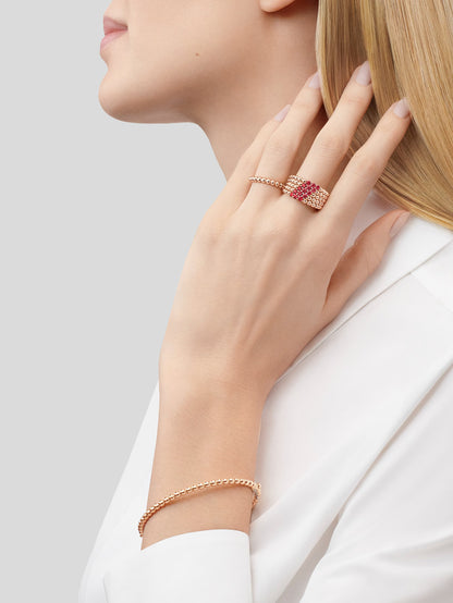 Carave Paris Beaded Rose Gold Tennis Bracelet
