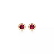 Carave Paris Bezel Birthstone Round Stud Earrings