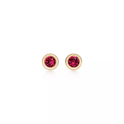Carave Paris Bezel Birthstone Round Stud Earrings