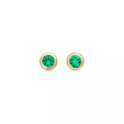 Carave Paris Bezel Birthstone Round Stud Earrings