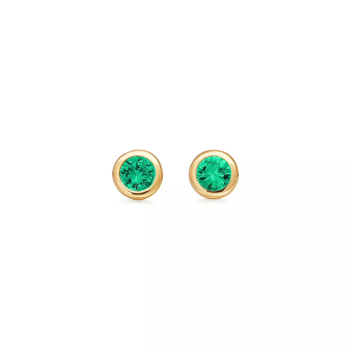 Carave Paris Bezel Birthstone Round Stud Earrings