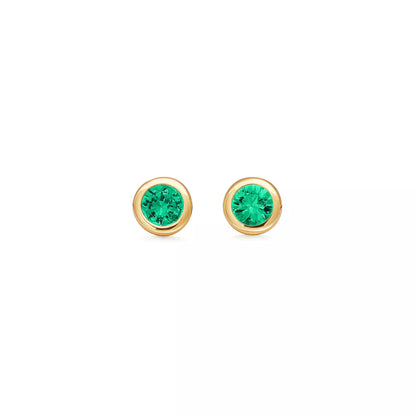 Carave Paris Bezel Birthstone Round Stud Earrings
