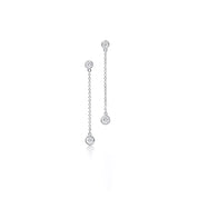 Carave Paris Bezel Crystal Chain Drop Earrings