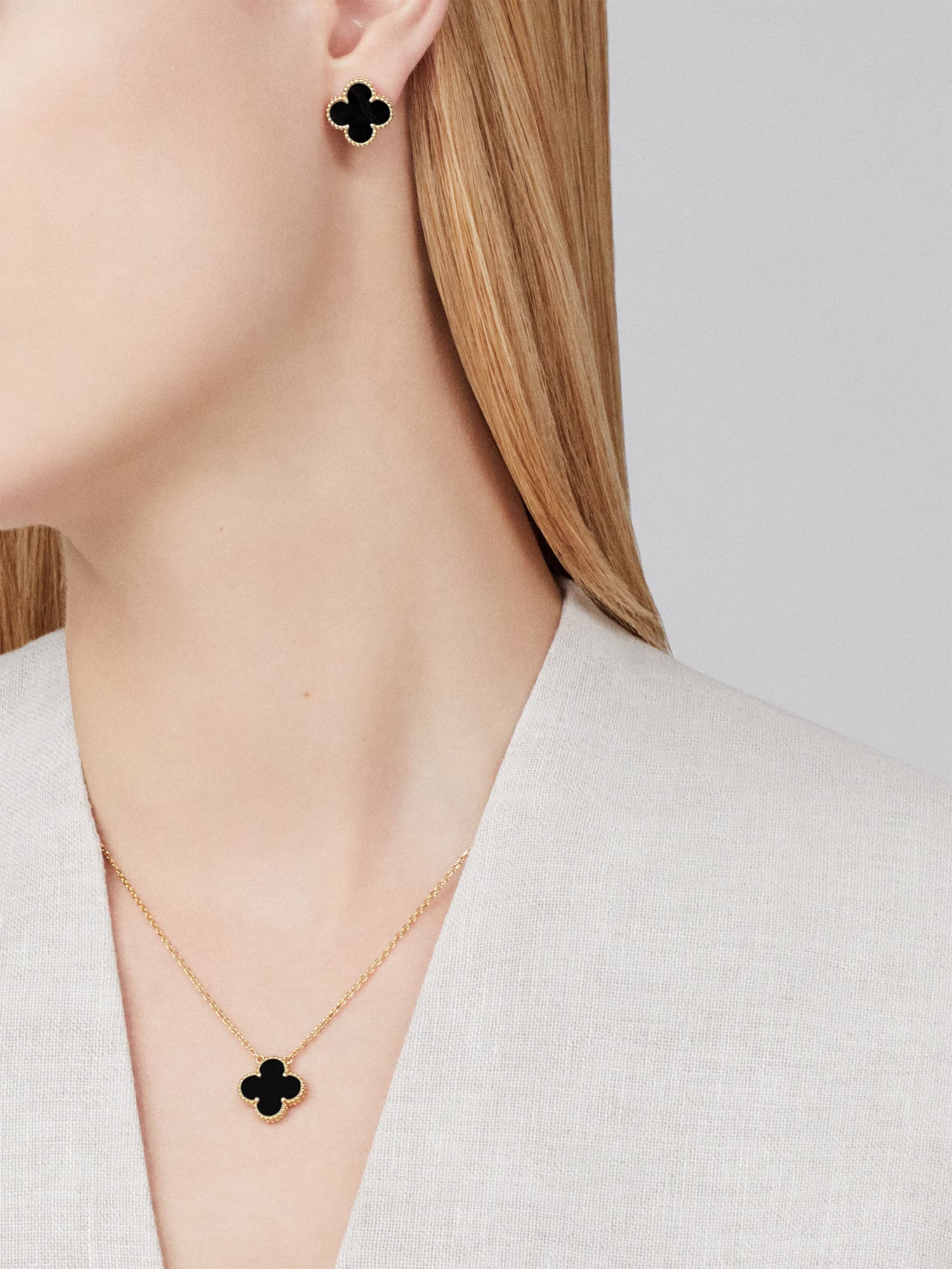 Carave Paris Black Clover Station Necklace
