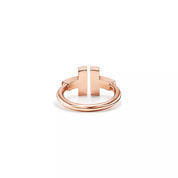 Carave Paris Black Enamel Double T Ring