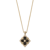 Carave Paris Black Floral Statement Pendant Necklace