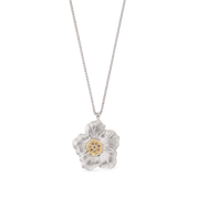 Carave Paris Blooming Flower Textured Pendant Necklace