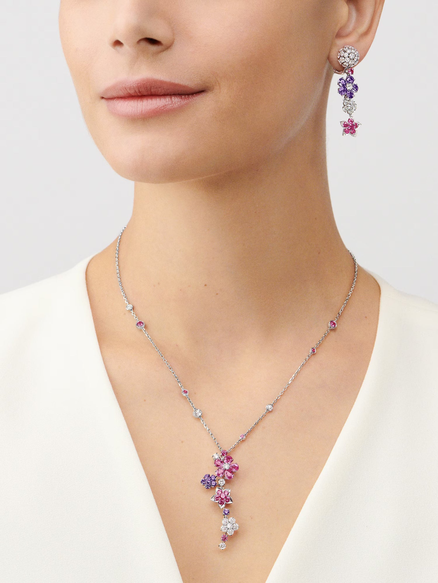 Silver Opal and Diamond Accent Necklace for Women