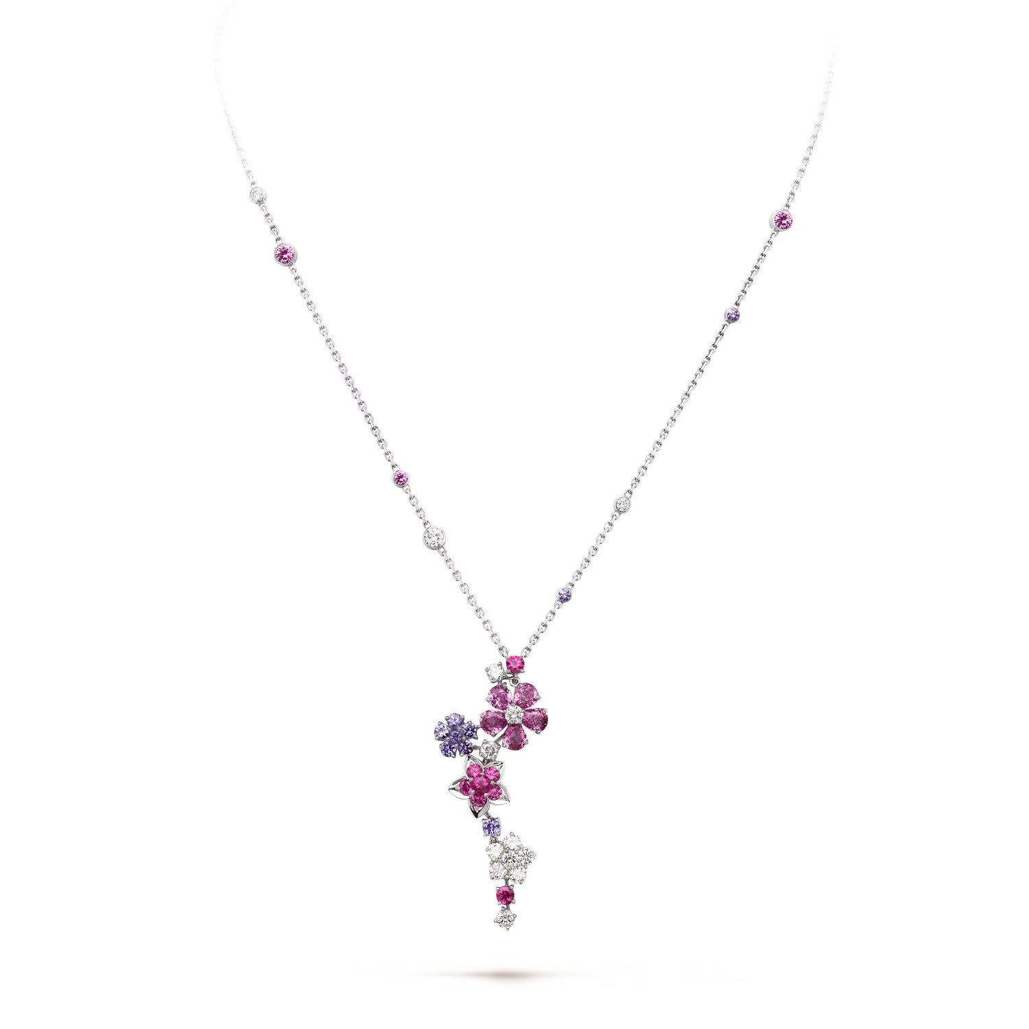 Silver Opal and Diamond Accent Necklace for Women
