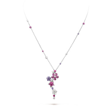 Silver Opal and Diamond Accent Necklace for Women