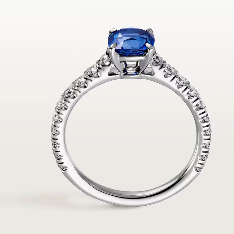 Carave Paris Blue Cushion Halo Ring