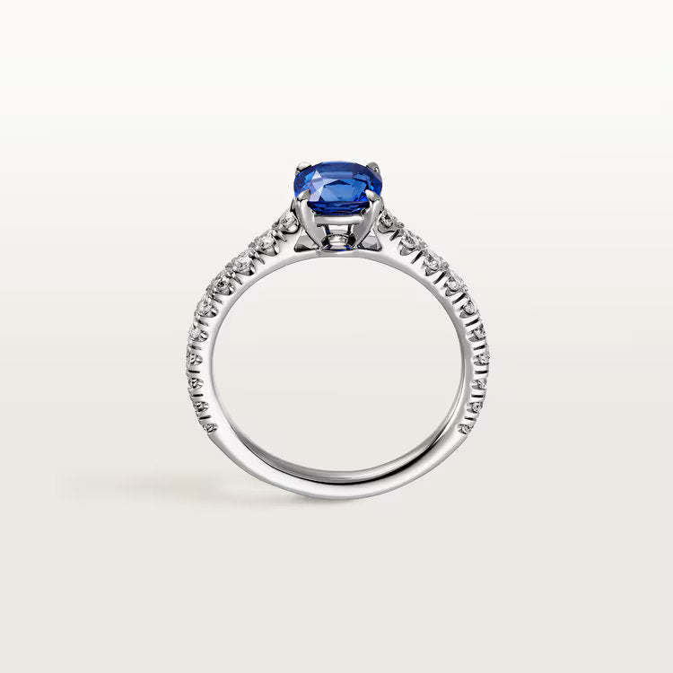 Carave Paris Blue Cushion Halo Ring