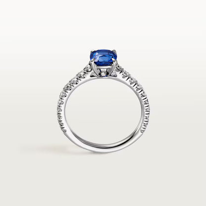 Carave Paris Blue Cushion Halo Ring