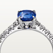 Carave Paris Blue Cushion Halo Ring