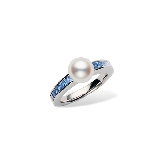Carave Paris Blue Gemstone Pearl Ring