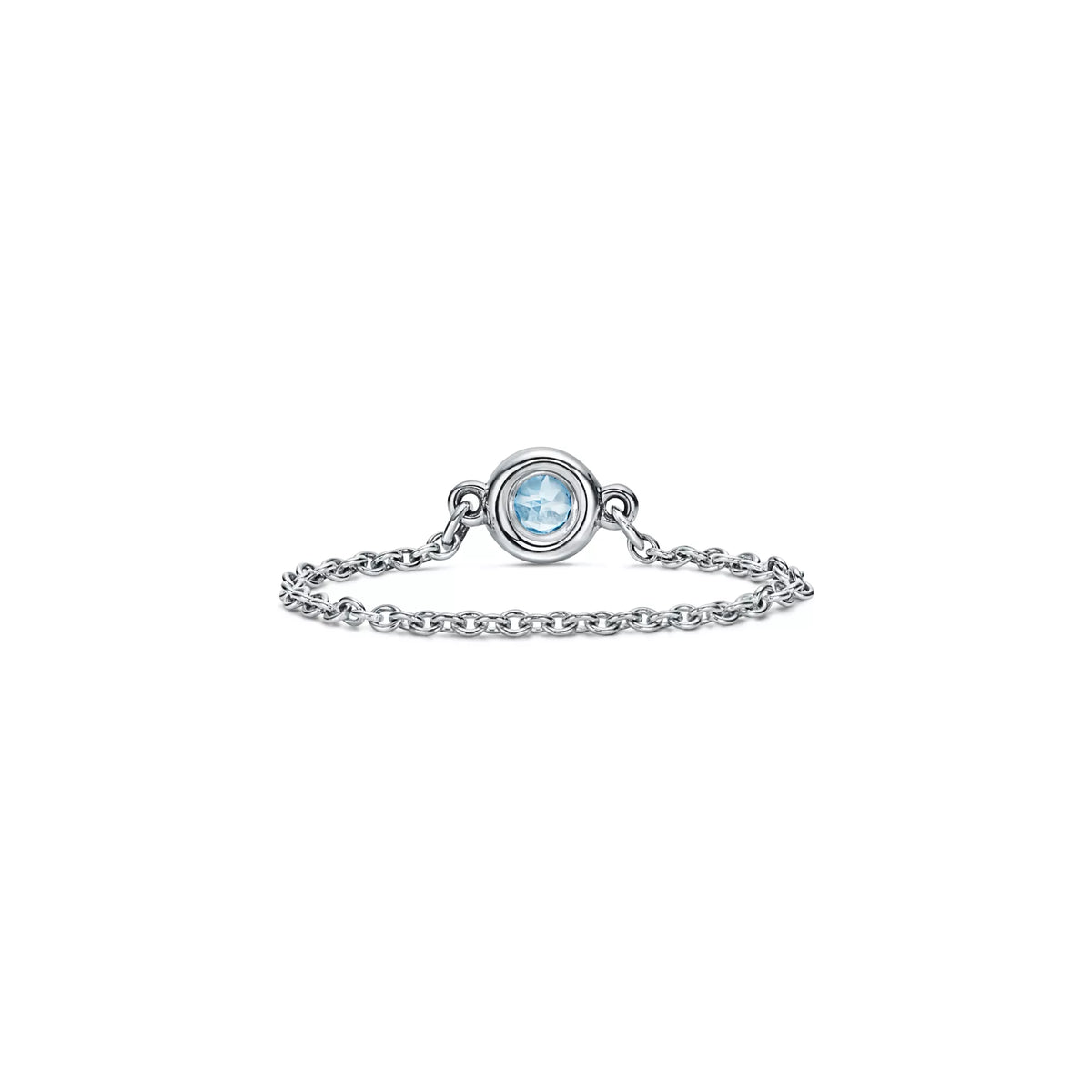 Carave Paris Blue Topaz Bezel Chain Ring