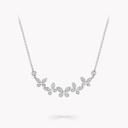 Carave Paris Butterfly Diamond Cluster Necklace