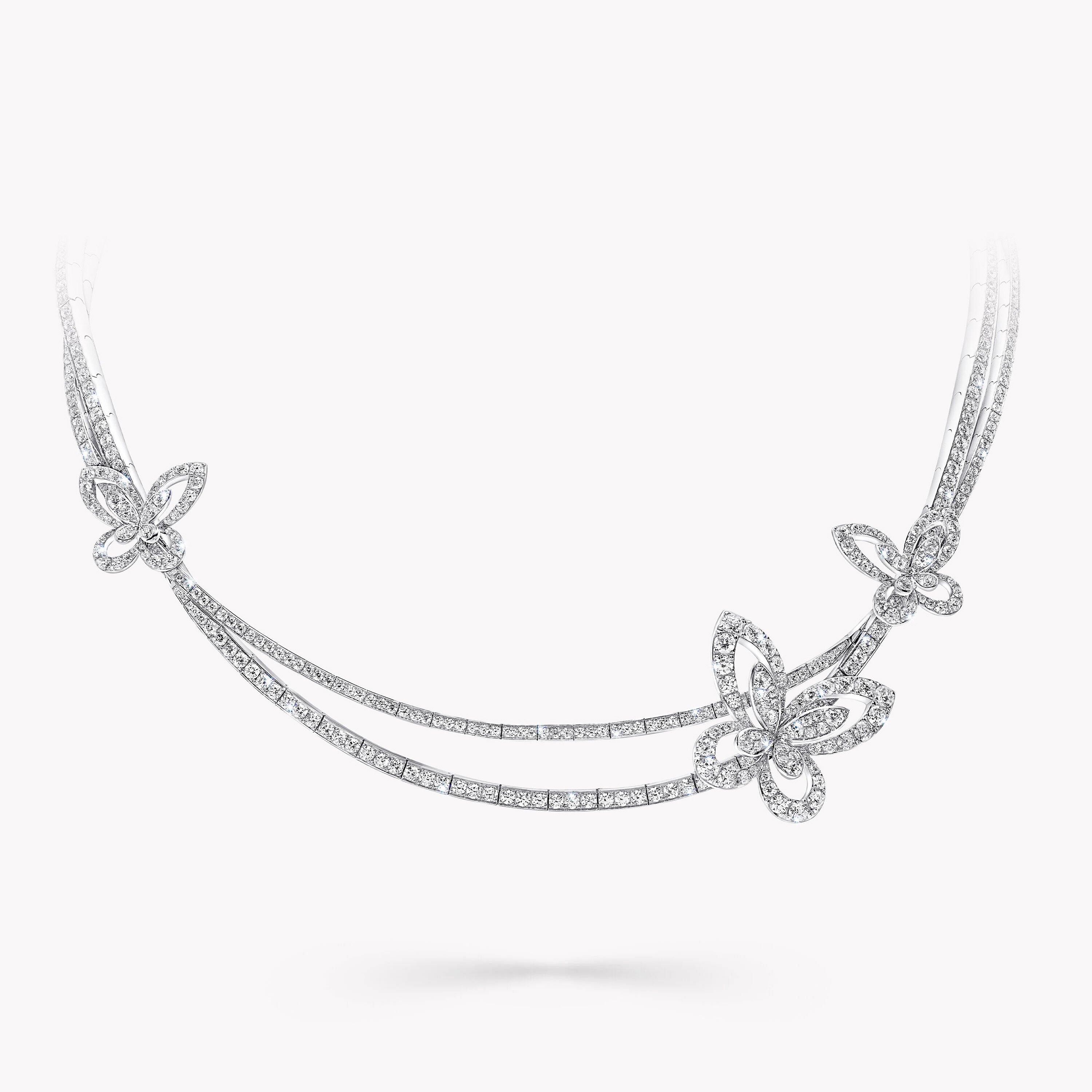 Carave Paris Butterfly Diamond Double Collar Necklace