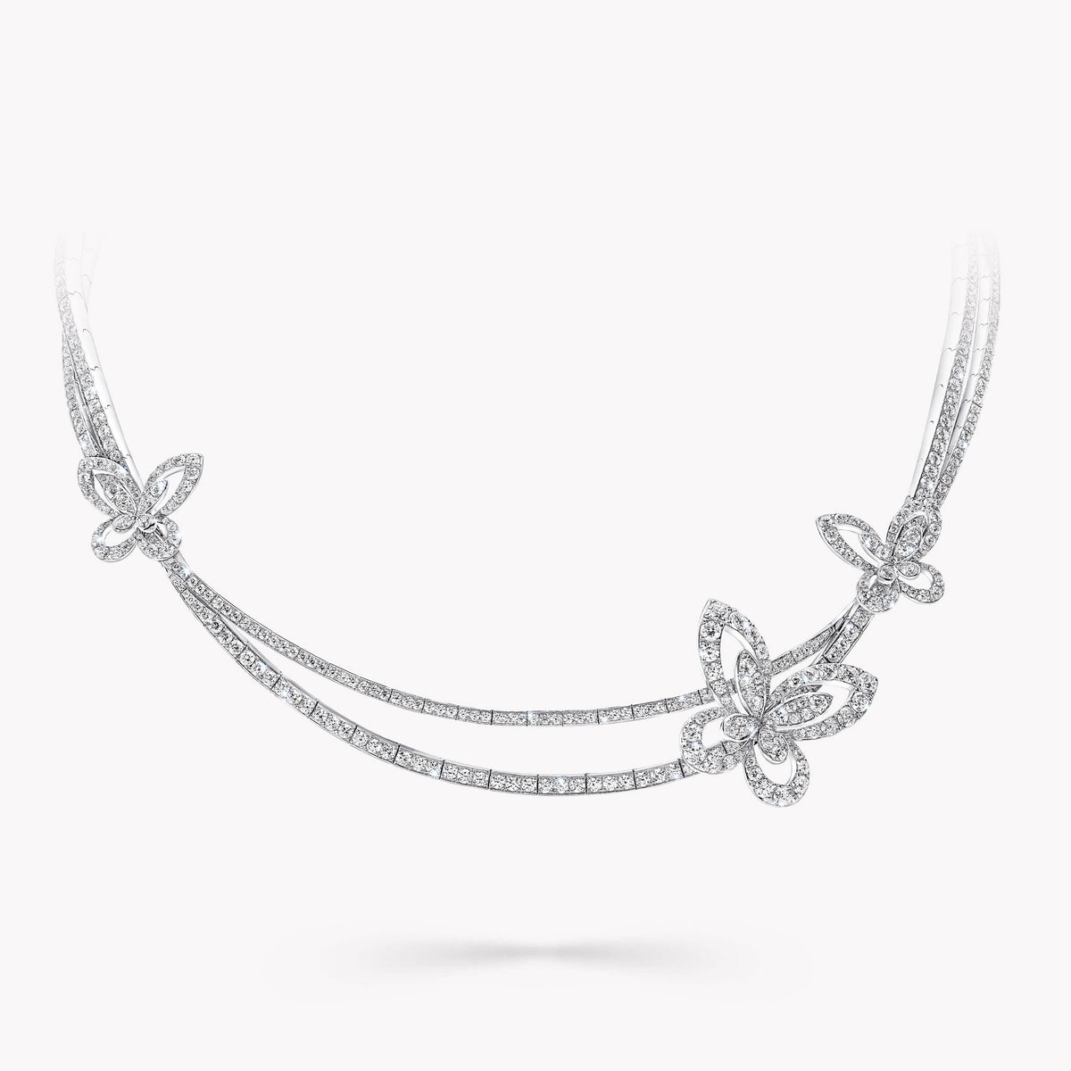 Carave Paris Butterfly Diamond Double Collar Necklace