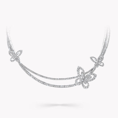 Carave Paris Butterfly Diamond Double Collar Necklace