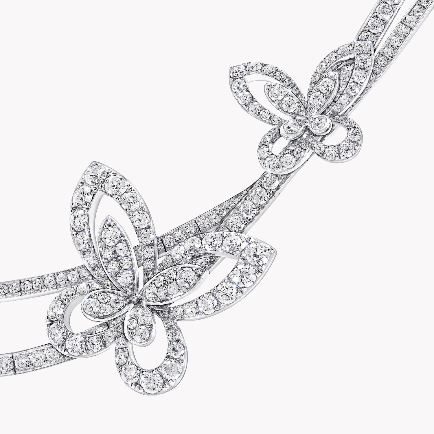 Carave Paris Butterfly Diamond Double Collar Necklace
