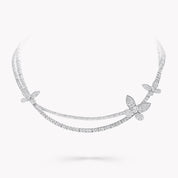 Carave Paris Butterfly Diamond Double Layer Collar Necklace