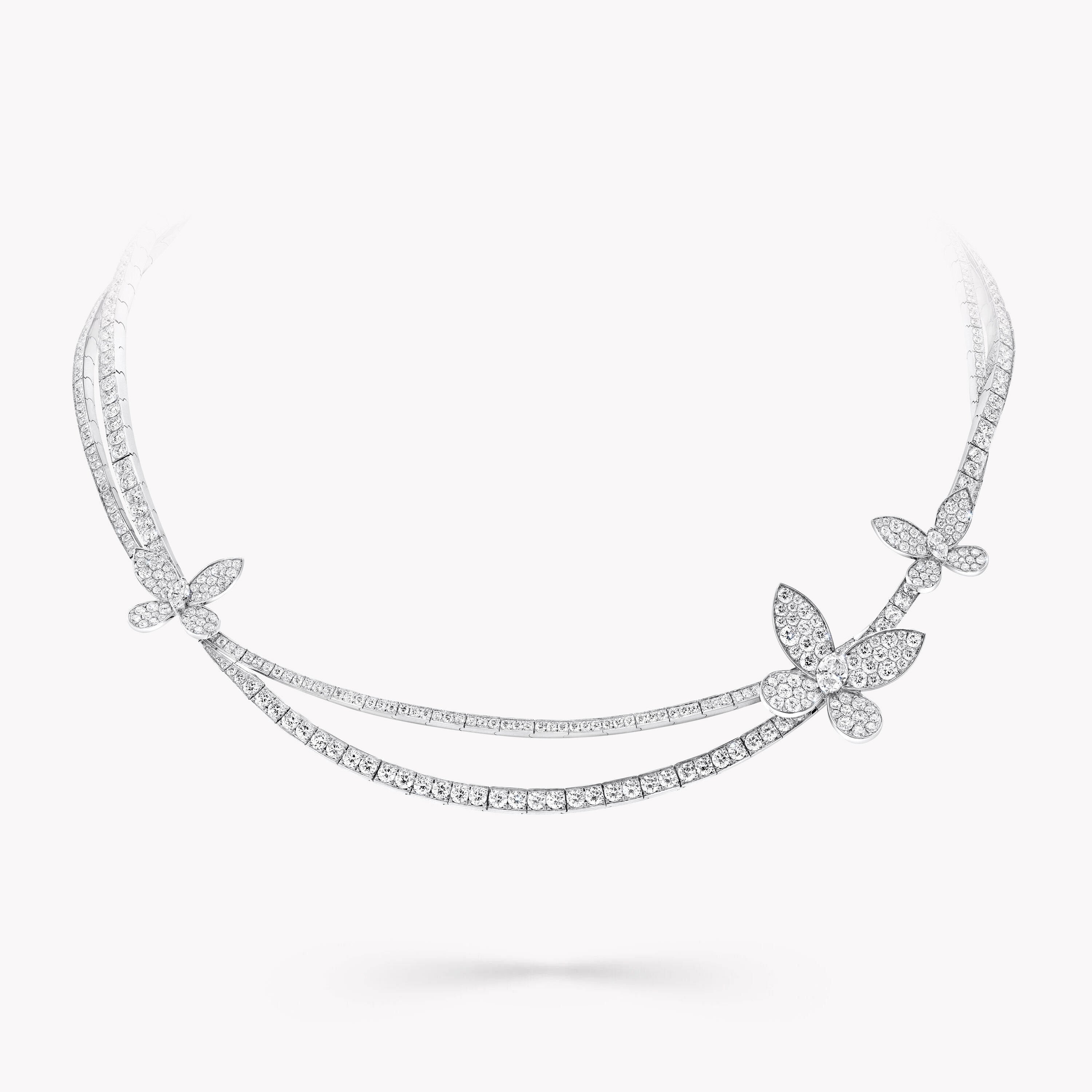 Carave Paris Butterfly Diamond Double Layer Collar Necklace