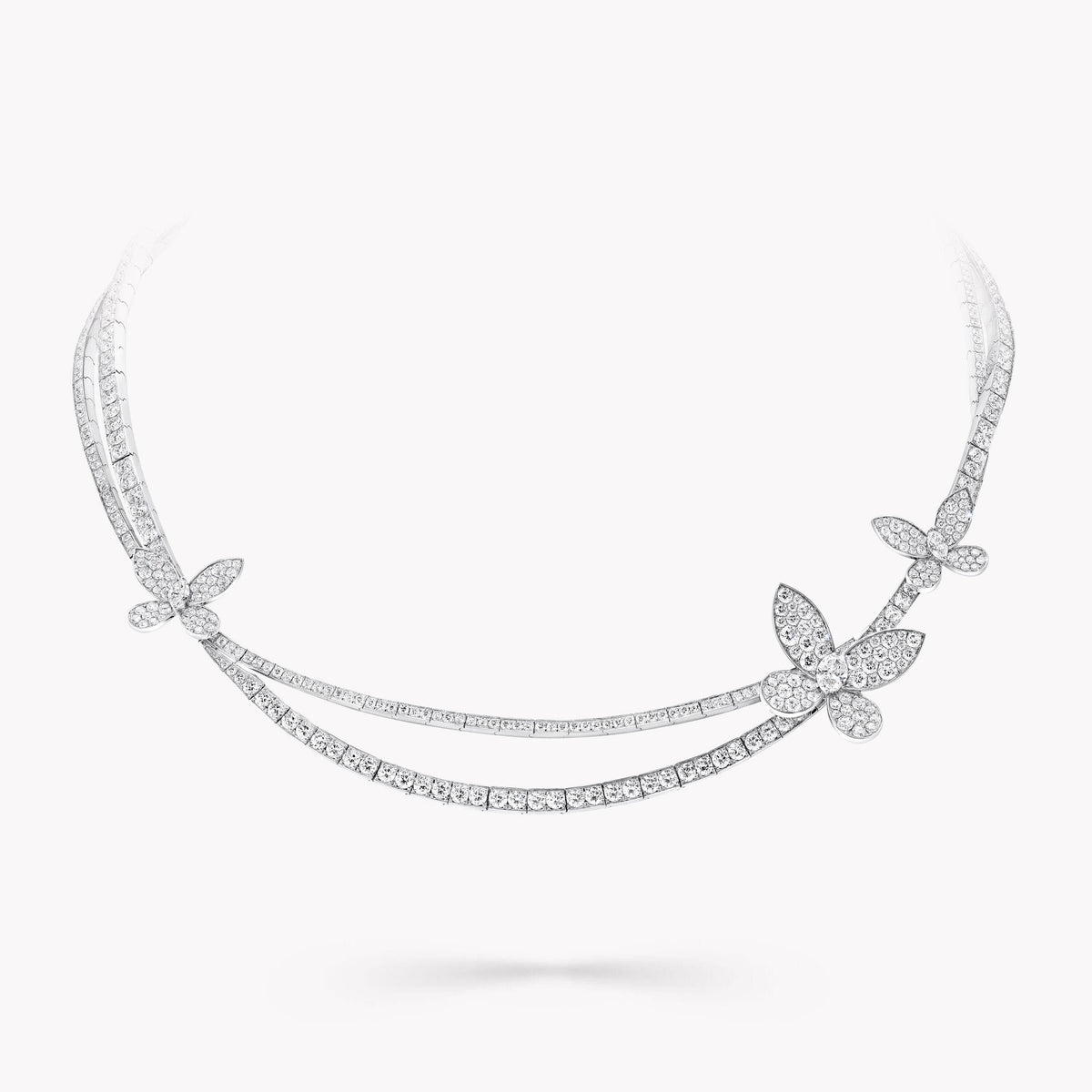 Carave Paris Butterfly Diamond Double Layer Collar Necklace