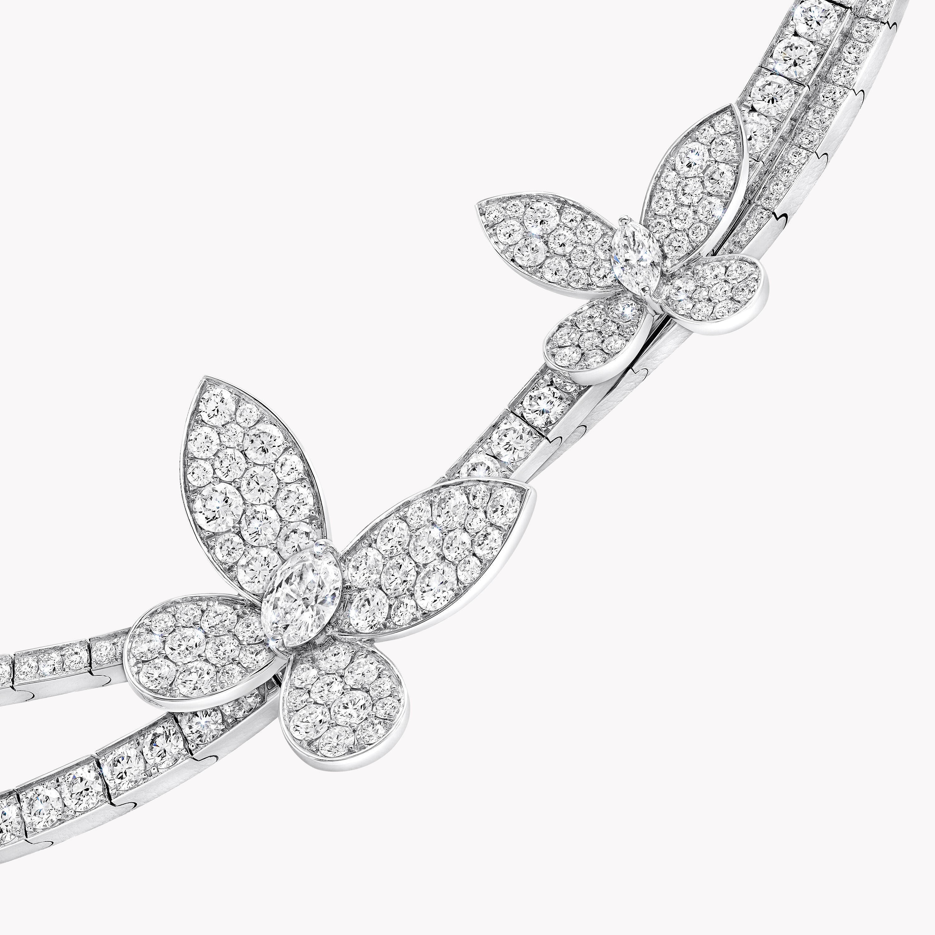 Carave Paris Butterfly Diamond Double Layer Collar Necklace