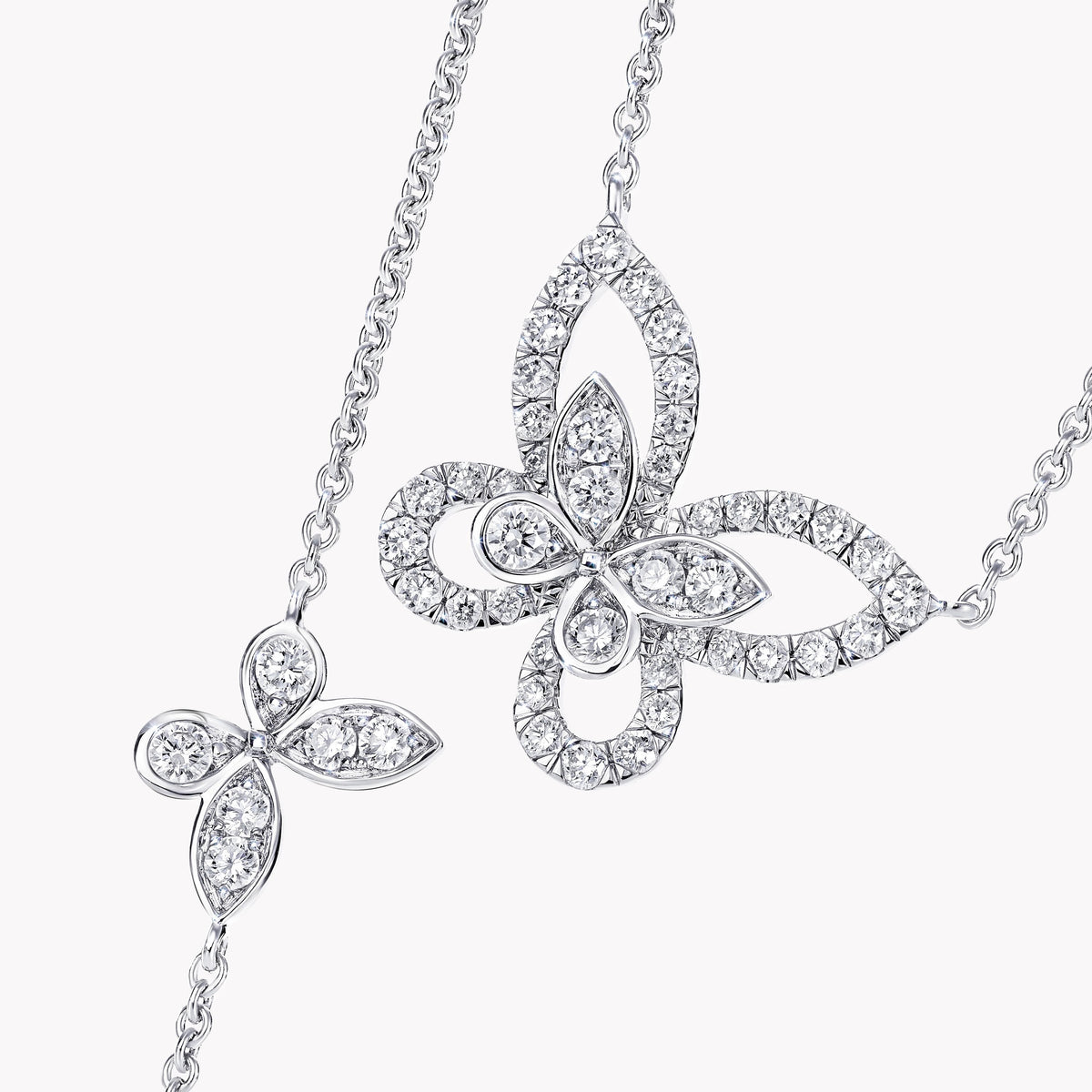 Carave Paris Butterfly Diamond Station Necklace