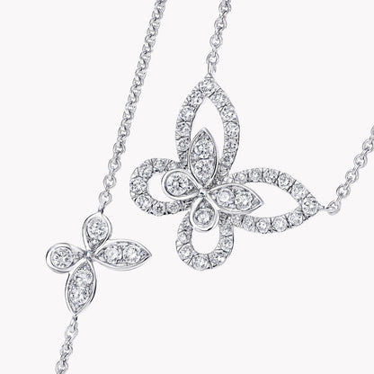 Carave Paris Butterfly Diamond Station Necklace