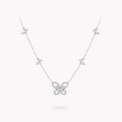 Carave Paris Butterfly Diamond Station Necklace