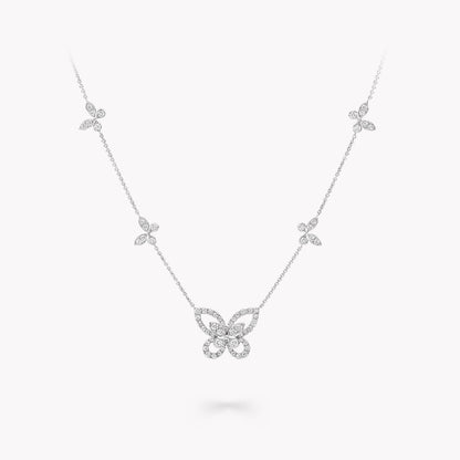 Carave Paris Butterfly Diamond Station Necklace