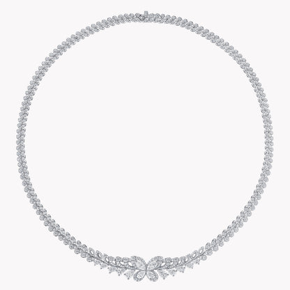 Carave Paris Butterfly Floral Diamond Necklace